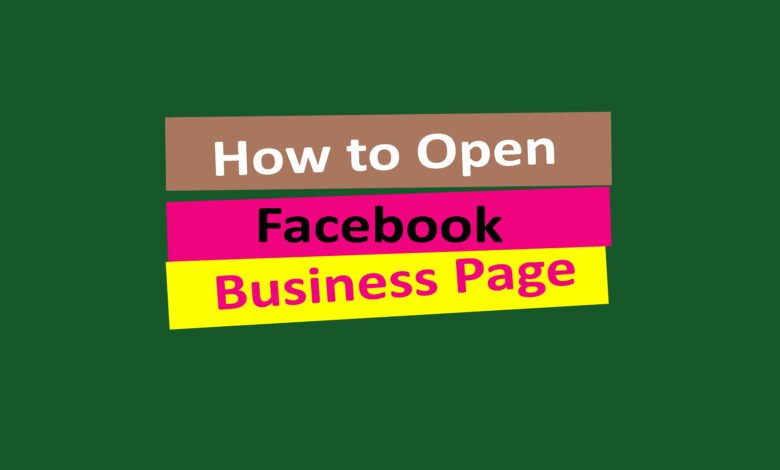 How to Open Facebook Page